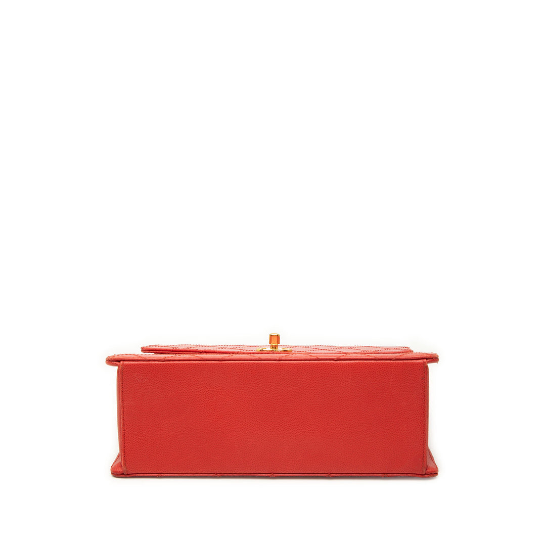 Chanel CC Matelassé Caviar Turnlock anse supérieure