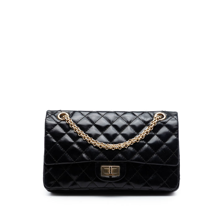 Chanel Matelassé Glazed Cuir de veau Reissue 2.55 Accordion à rabat 225