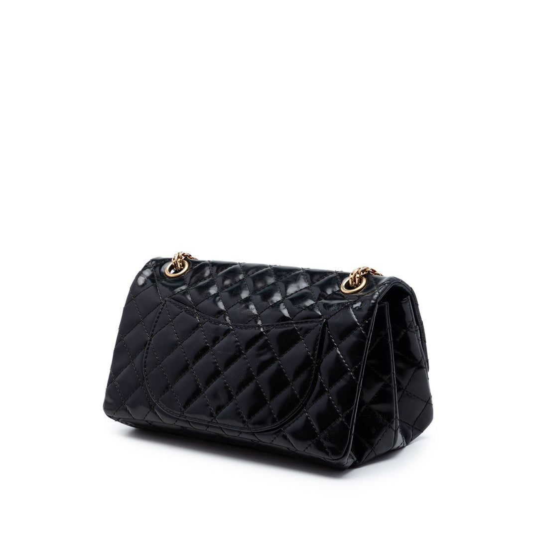 Chanel Matelassé Glazed Cuir de veau Reissue 2.55 Accordion à rabat 225