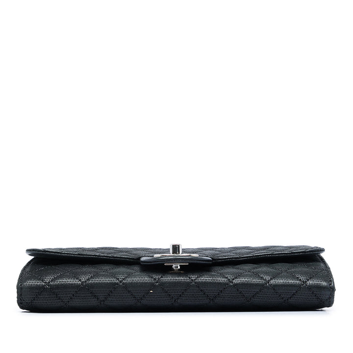Chanel CC Matelassé Iridescent Fabric East West à rabat