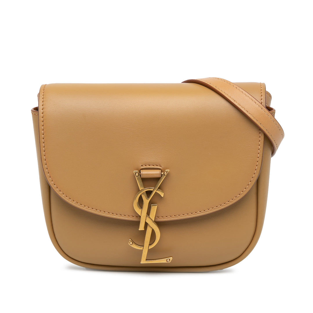 Small Leather Kaia Crossbody Brown - Gaby Paris