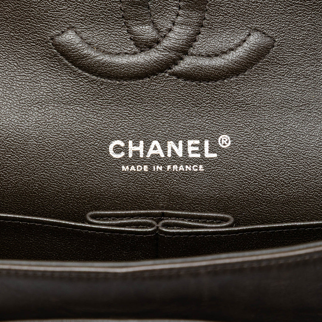 Chanel Medium Classic Tricolor Cuir d’agneau Double rabat