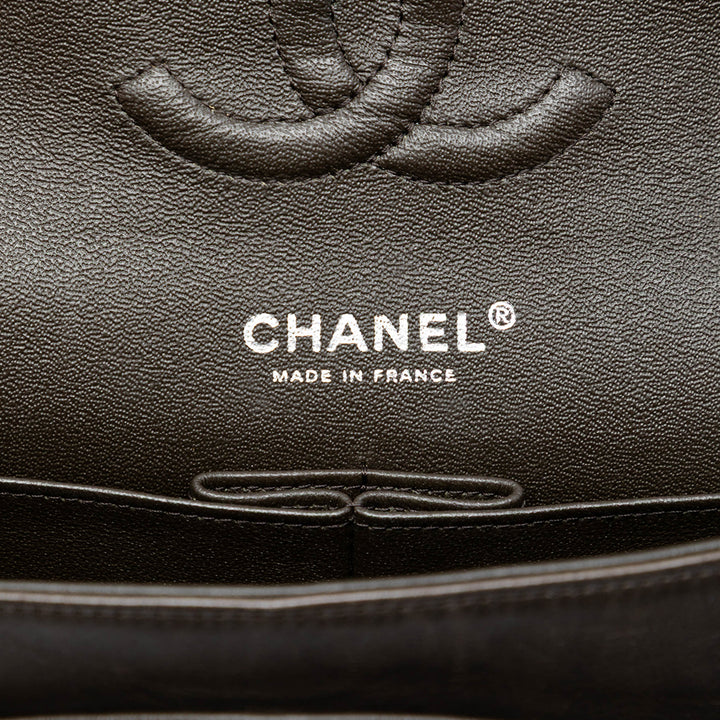 Chanel Medium Classic Tricolor Cuir d’agneau Double rabat