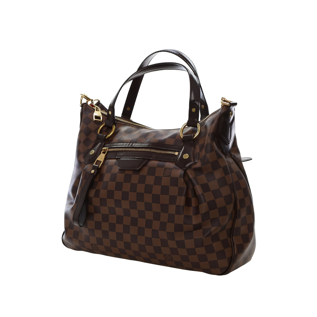 Louis Vuitton Sac à main Evora Damier Ébène MM Marron – vue 12 – GABY PARIS
