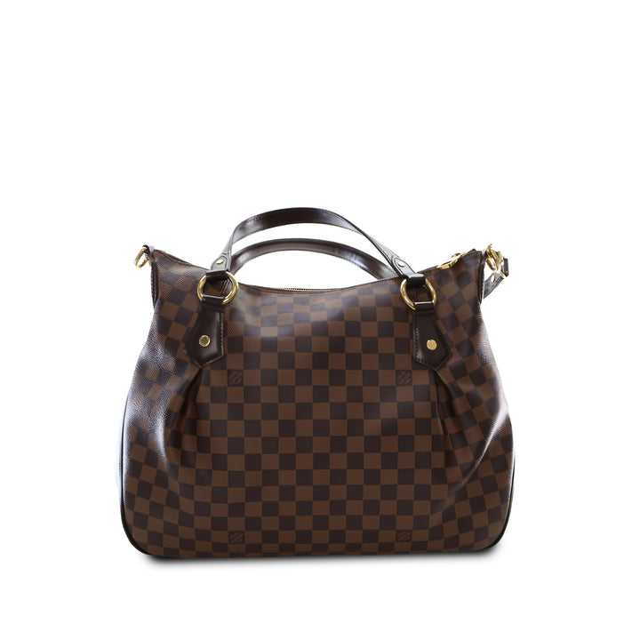 Louis Vuitton Sac à main Evora Damier Ébène MM Marron – vue 2 – GABY PARIS