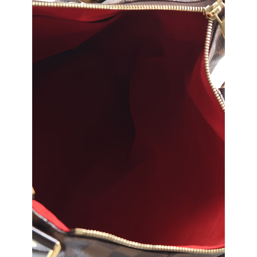 Louis Vuitton Sac à main Evora Damier Ébène MM Marron – vue 4 – GABY PARIS
