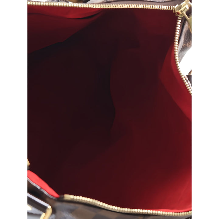 Louis Vuitton Sac à main Evora Damier Ébène MM Marron – vue 4 – GABY PARIS
