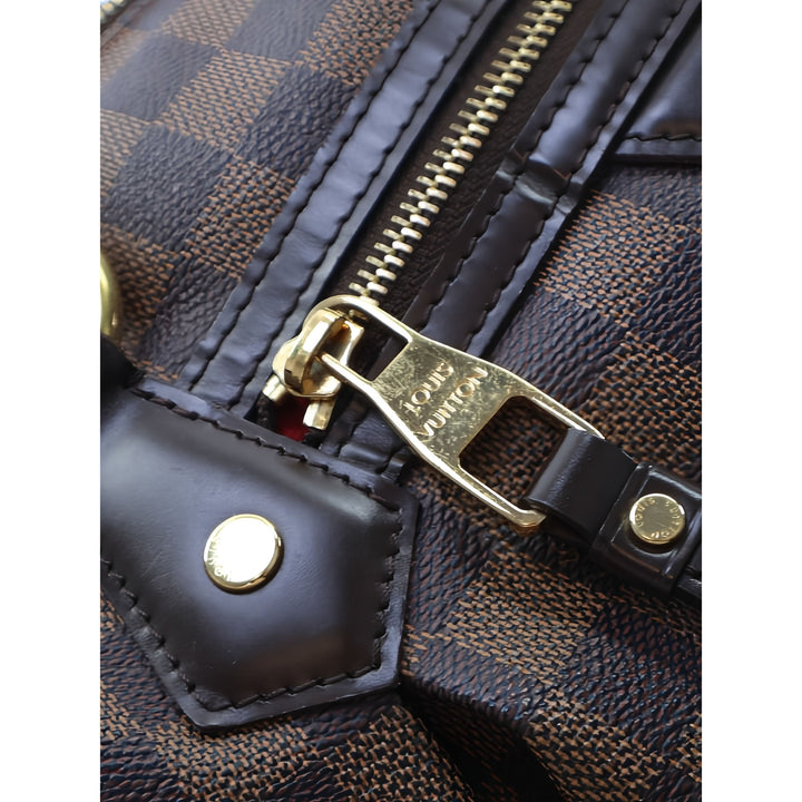 Louis Vuitton Sac à main Evora Damier Ébène MM Marron – vue 7 – GABY PARIS
