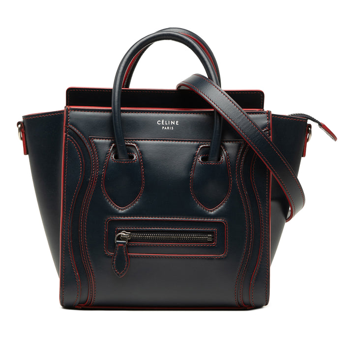 Celine Nano Bicolor Smooth Cuir de veau Luggage Cabas