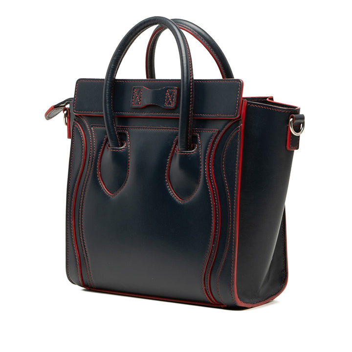 Celine Nano Bicolor Smooth Cuir de veau Luggage Cabas