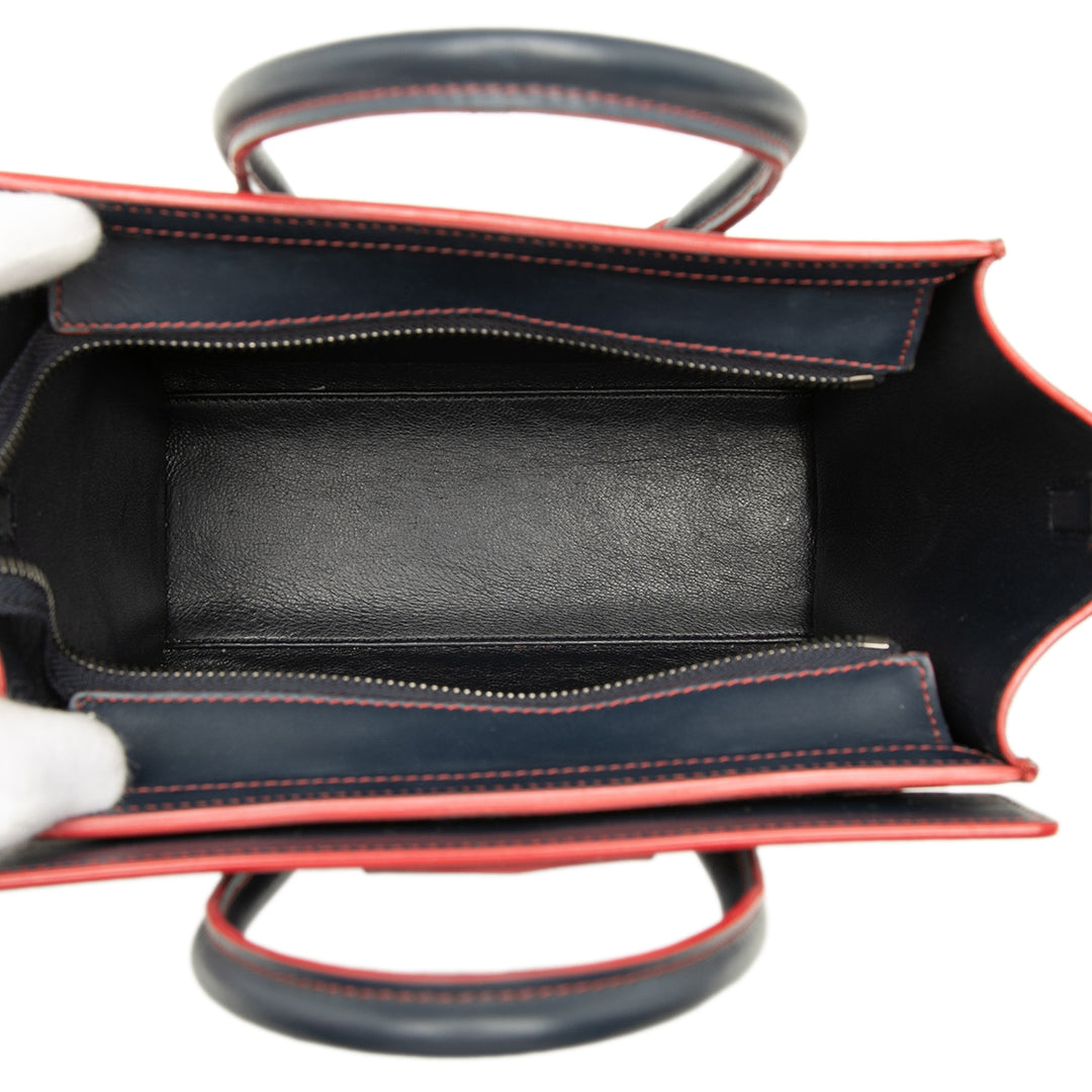 Celine Nano Bicolor Smooth Cuir de veau Luggage Cabas