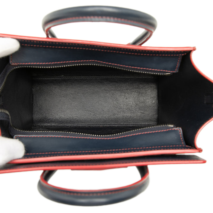 Celine Nano Bicolor Smooth Cuir de veau Luggage Cabas