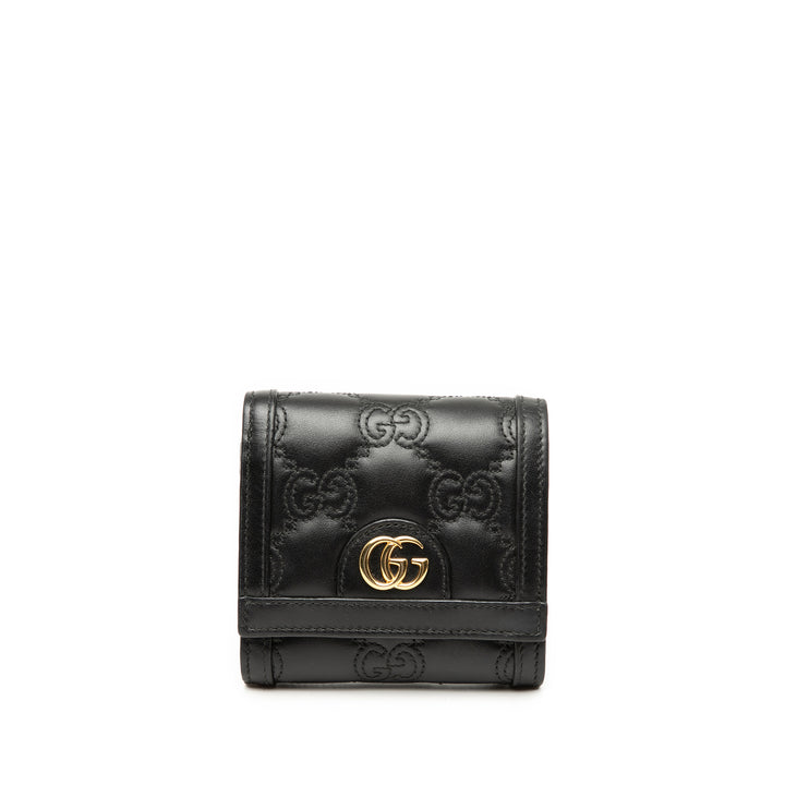 Gucci GG Matelasse Cuir de veau Card Étui Portefeuille