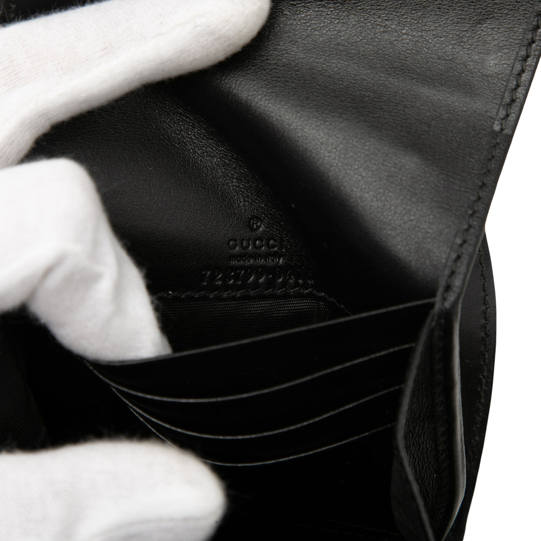 Gucci GG Matelasse Cuir de veau Card Étui Portefeuille