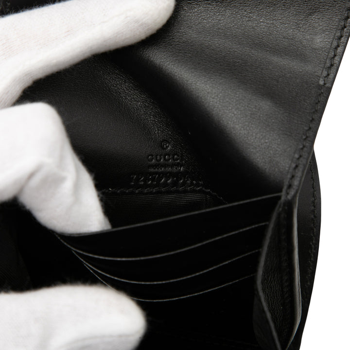Gucci GG Matelasse Cuir de veau Card Étui Portefeuille