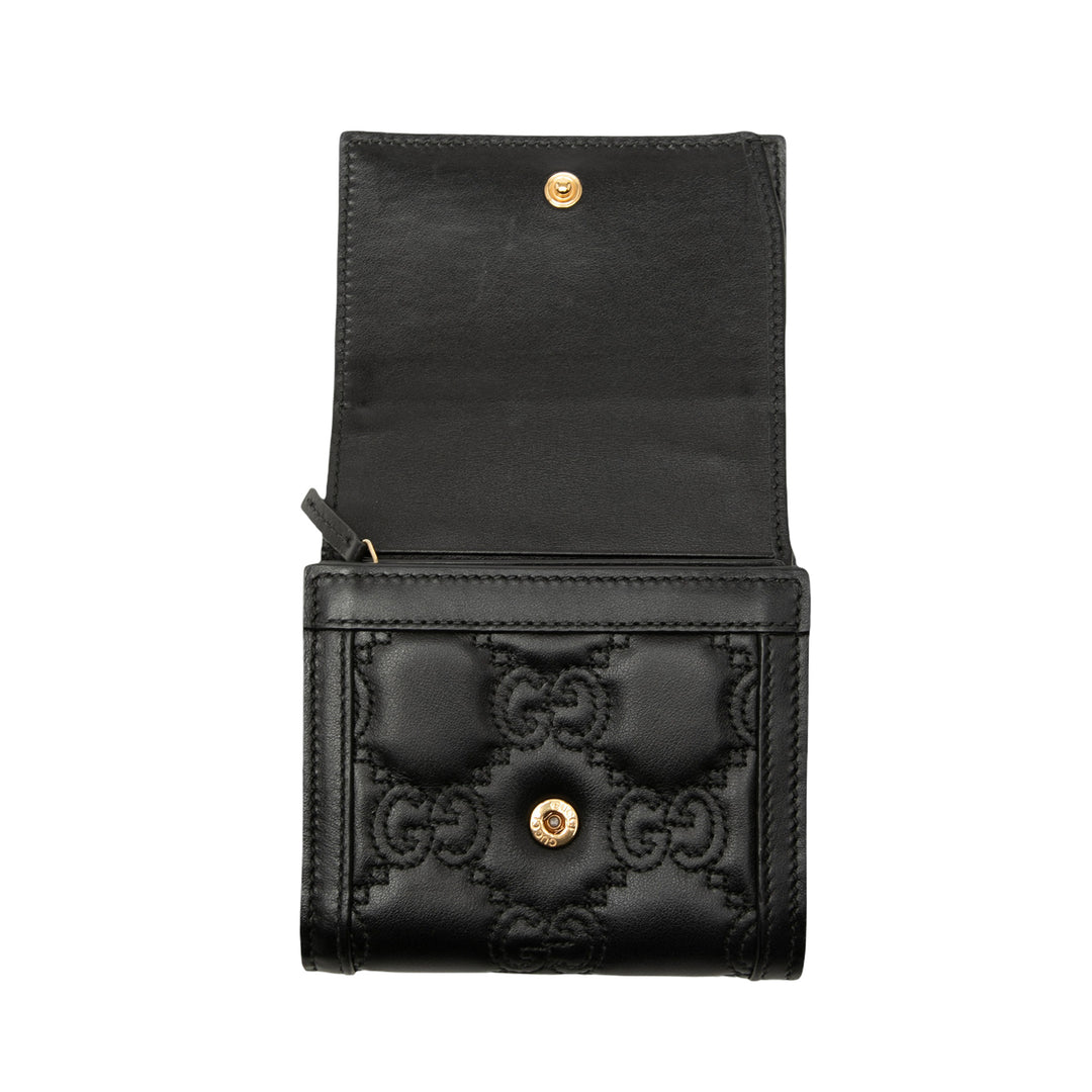 Gucci GG Matelasse Cuir de veau Card Étui Portefeuille