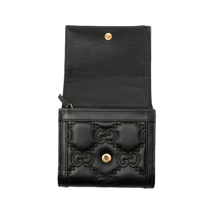 Gucci GG Matelasse Cuir de veau Card Étui Portefeuille