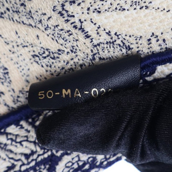 Canvas Embroidered Toile De Jouy Catherine Tote Blue - Gaby Paris