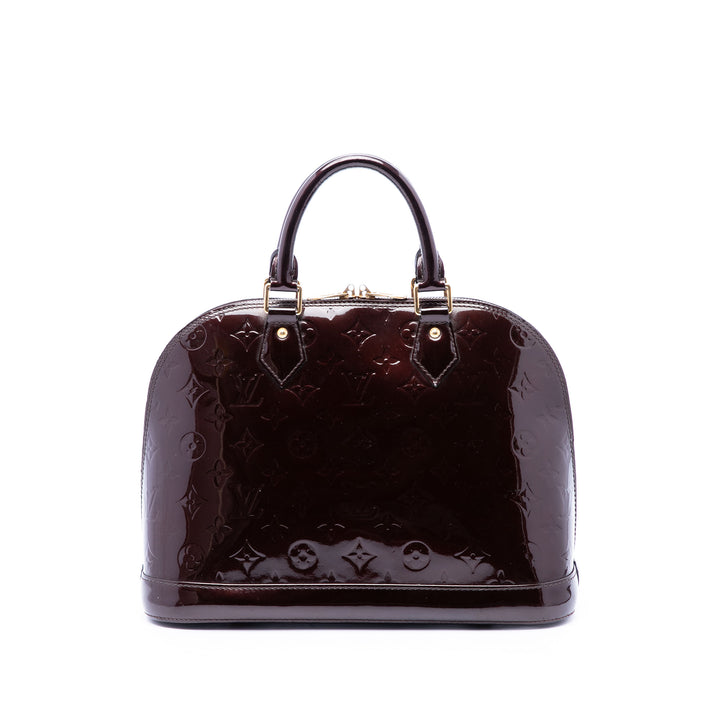 Alma PM Cuir verni Monogram Violet