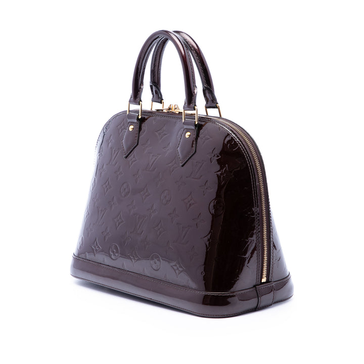 Alma PM Cuir verni Monogram Violet
