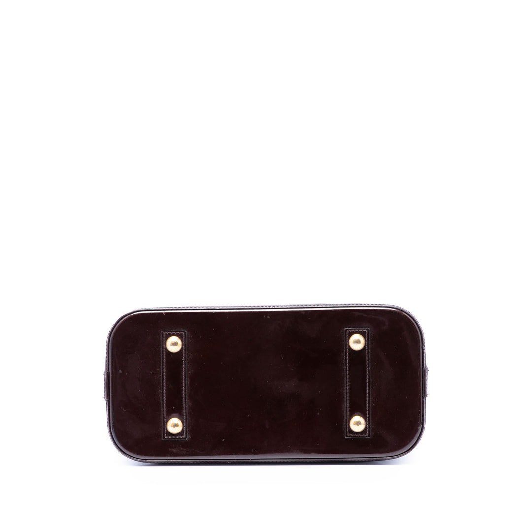 Alma PM Cuir verni Monogram Violet