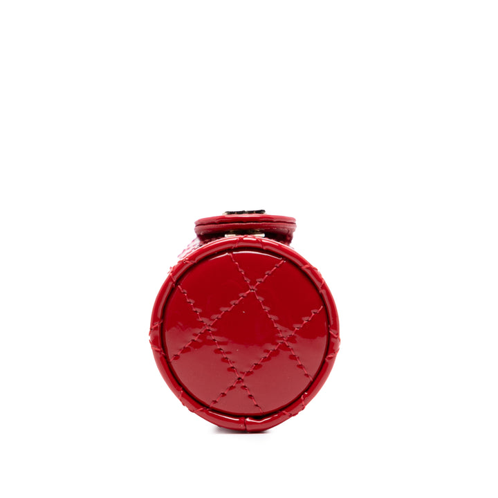 Chanel CC Matelassé Cuir verni Lipstick Étui