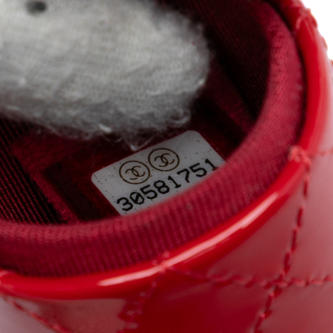 Chanel CC Matelassé Cuir verni Lipstick Étui