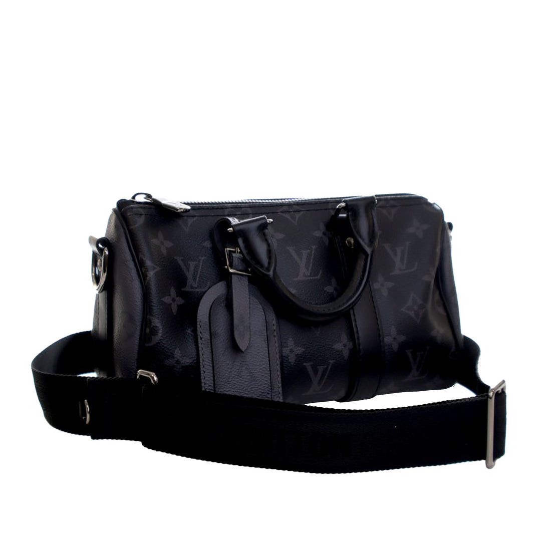 Reverse Keepall Bandouliere 25 Monogram Eclipse Noir