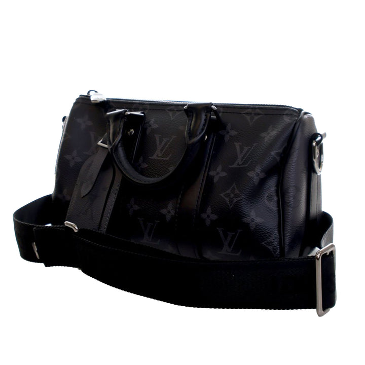 Reverse Keepall Bandouliere 25 Monogram Eclipse Noir
