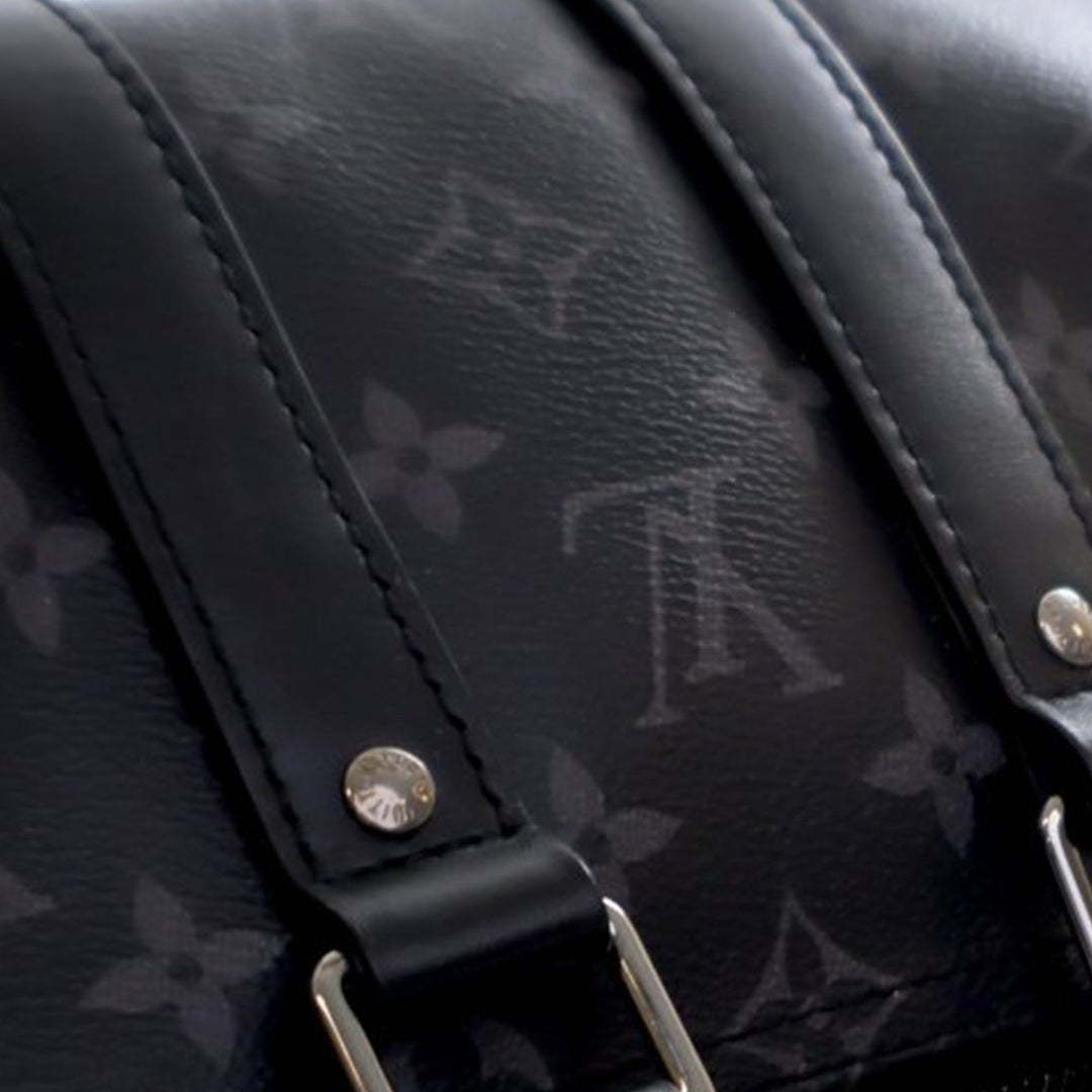 Reverse Keepall Bandouliere 25 Monogram Eclipse Noir