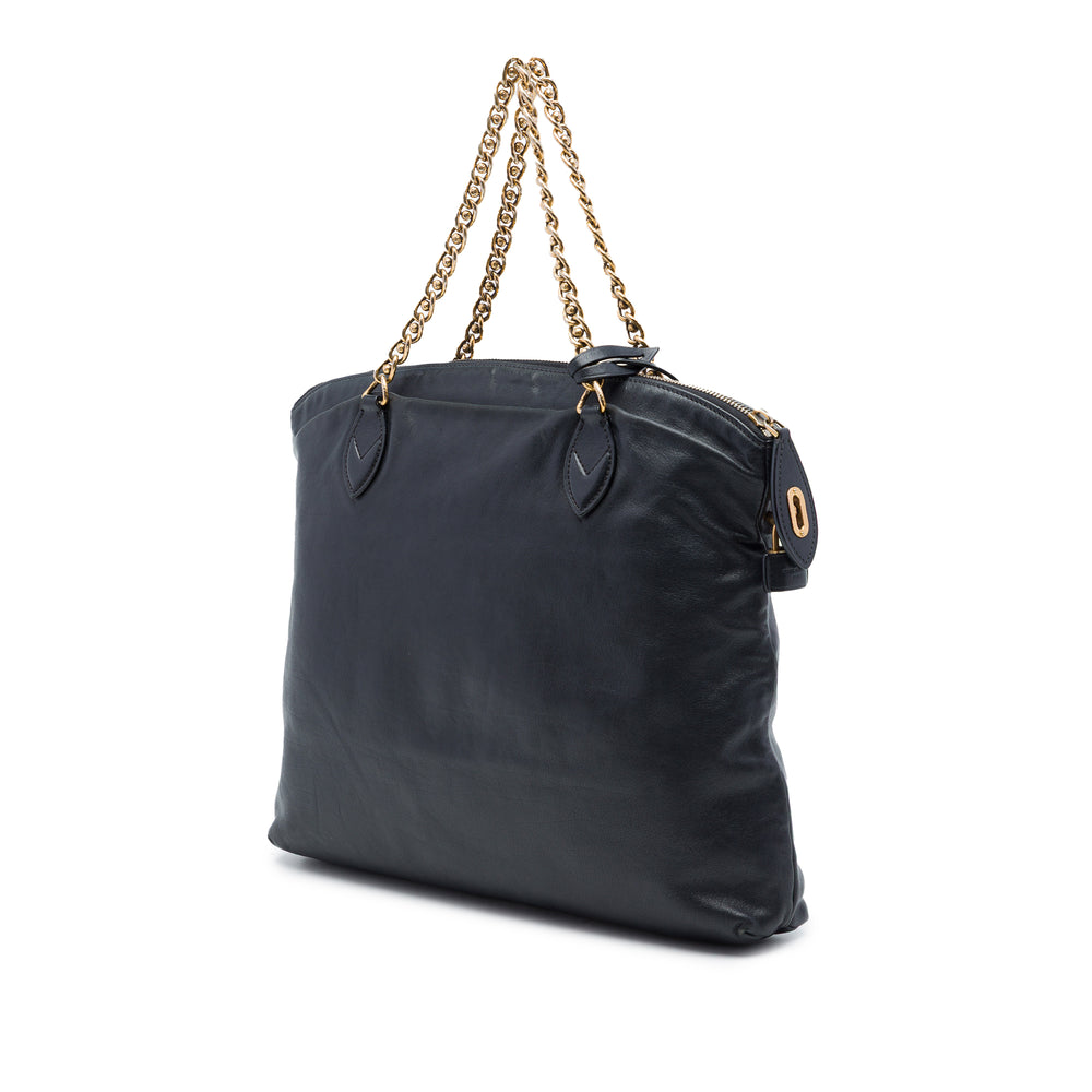 Louis Vuitton Édition limitée Boudoir Lockit Sac à chaîne Cuir de veau Noir – vue 2 – GABY PARIS