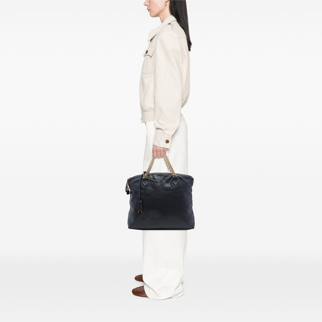 Louis Vuitton Édition limitée Boudoir Lockit Sac à chaîne Cuir de veau Noir – vue 7 – GABY PARIS