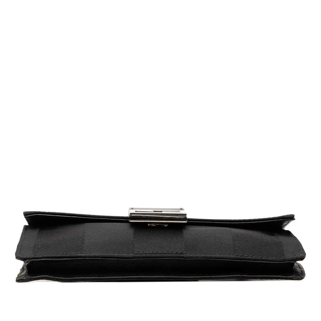 Fendi Pequin Nylon Convertible Baguette Pochette