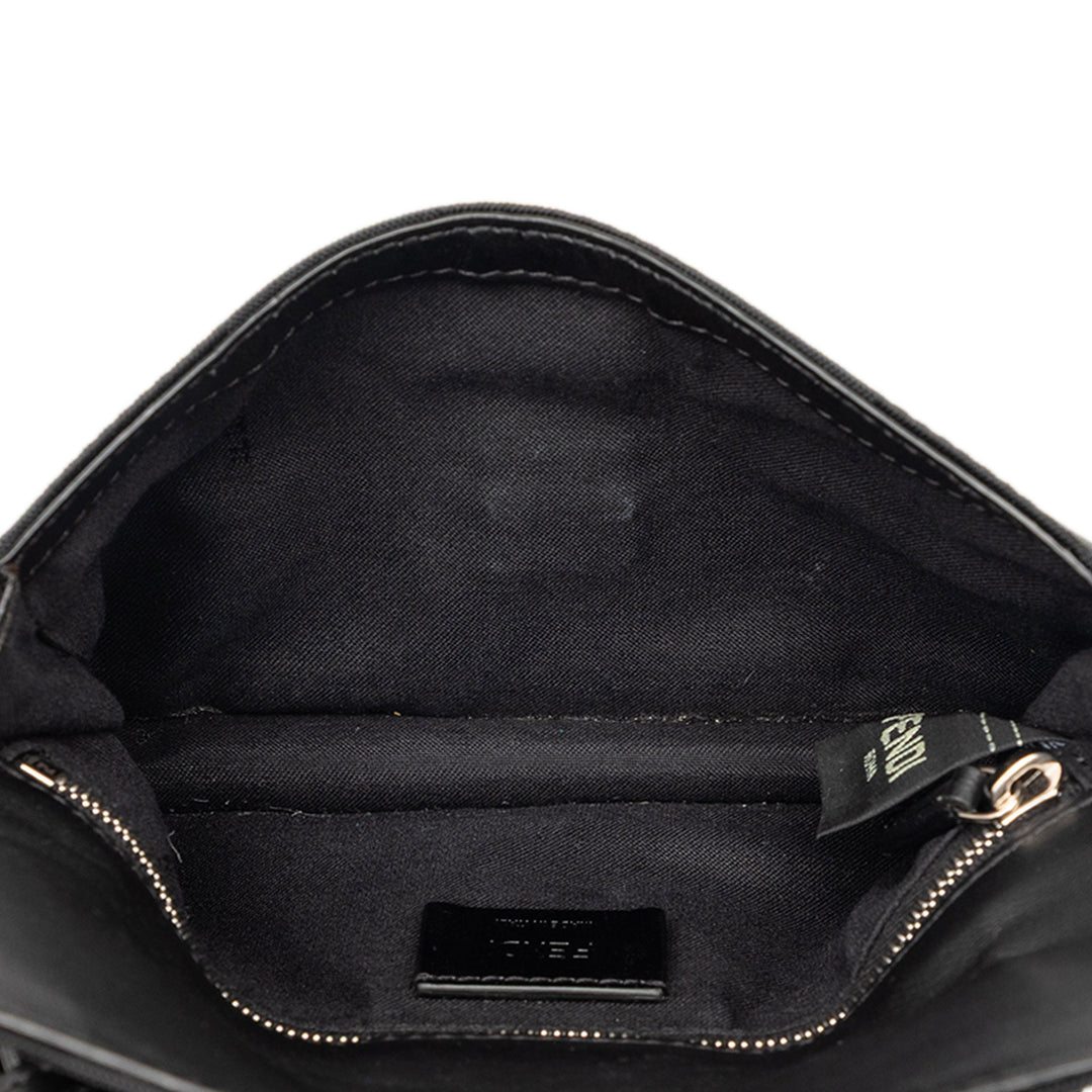 Fendi Pequin Nylon Convertible Baguette Pochette