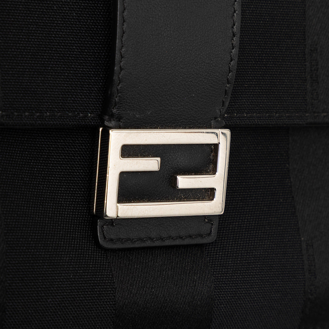 Fendi Pequin Nylon Convertible Baguette Pochette