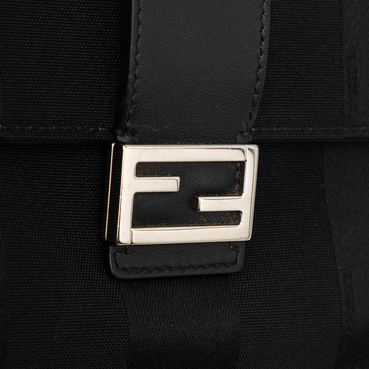 Fendi Pequin Nylon Convertible Baguette Pochette
