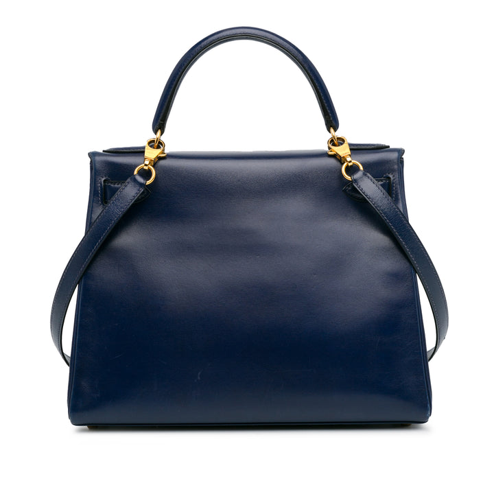 Box Calf Kelly Retourne 28 Blue - Gaby Paris