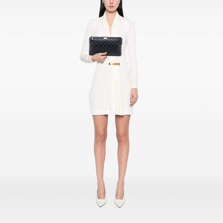 Chanel Matelassé Cuir d’agneau Boy Zip Pochette