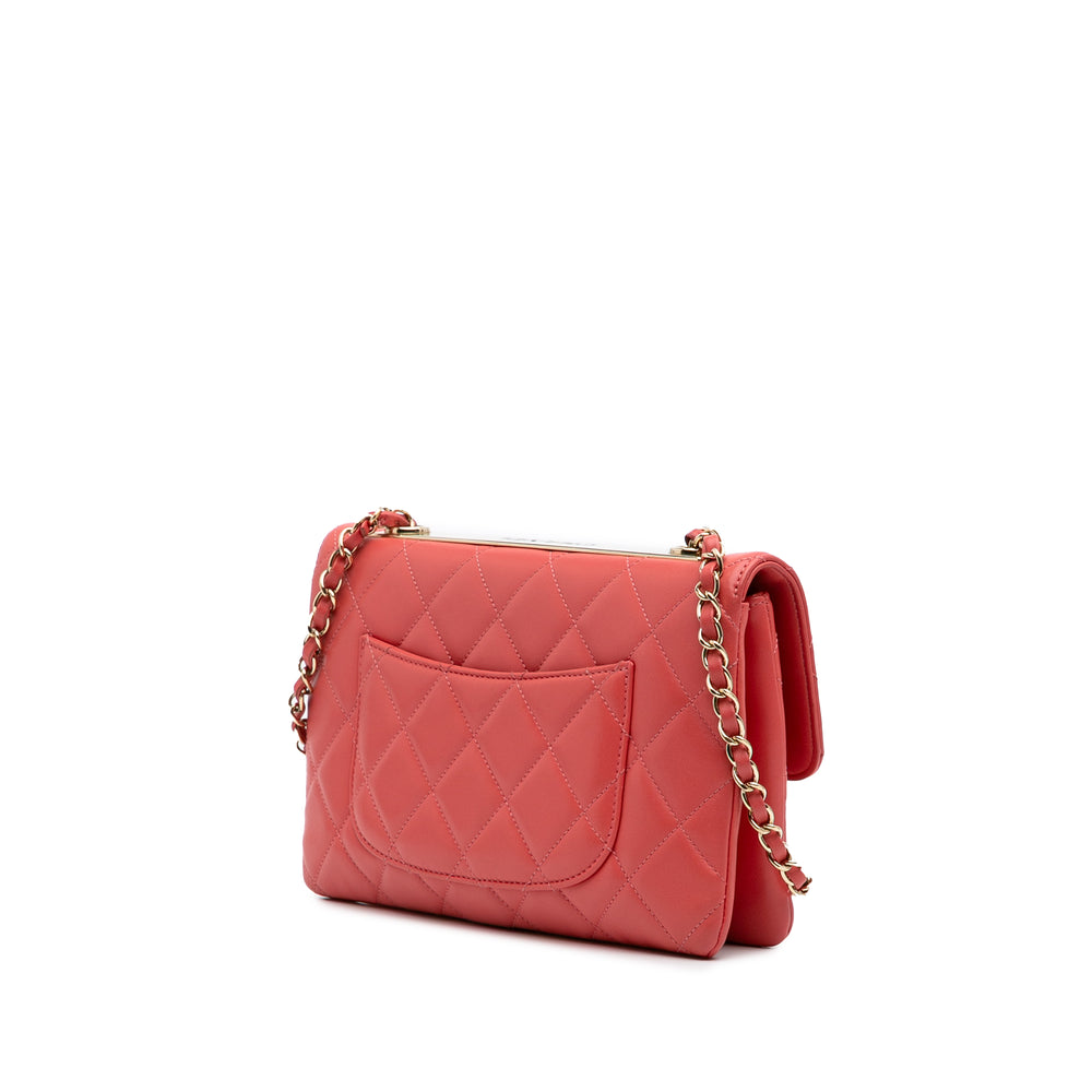 Quilted Lambskin Trendy CC Flap Pink - Gaby Paris