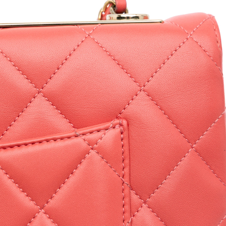 Quilted Lambskin Trendy CC Flap Pink - Gaby Paris
