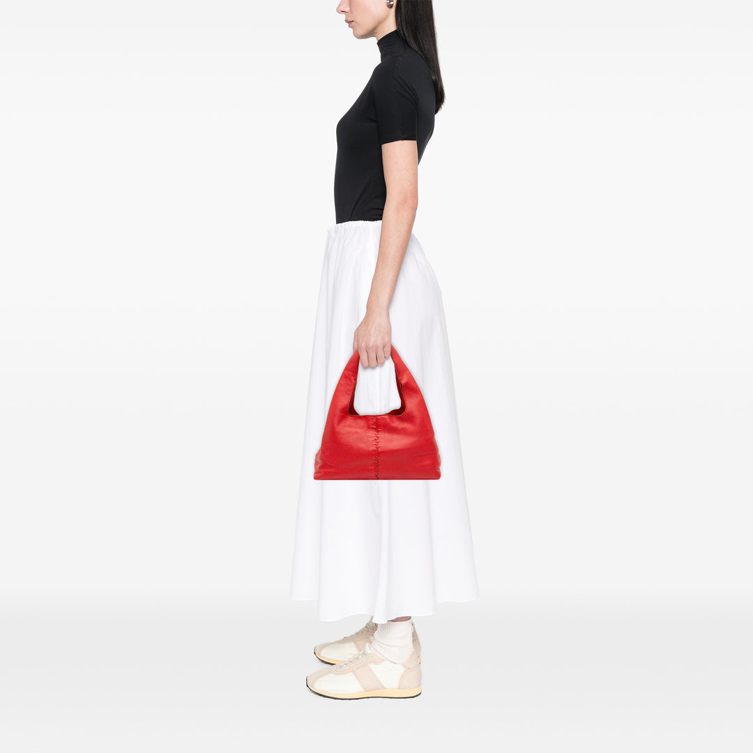 Bottega Veneta Sac porté épaule perforé Cervo Surpiqué Rouge – vue 6 – GABY PARIS