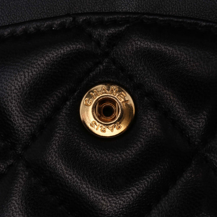 Jumbo Classic Lambskin Double Flap Black - Gaby Paris