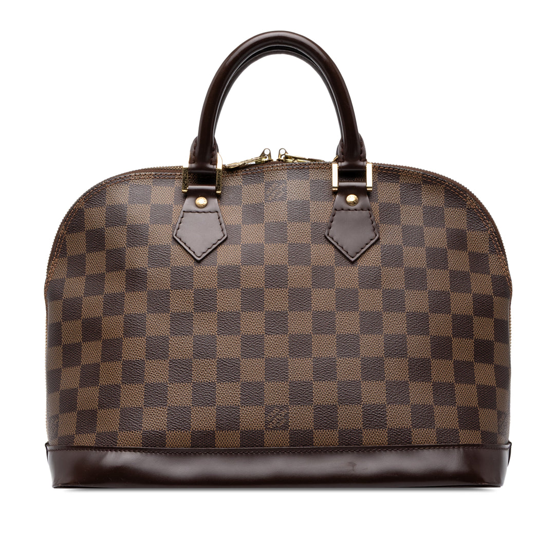 Louis Vuitton Sac à main Alma Damier Ébène PM Marron – vue principale – GABY PARIS