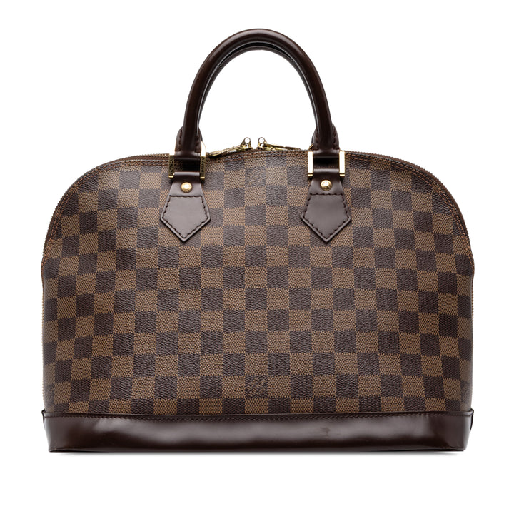 Louis Vuitton Sac à main Alma Damier Ébène PM Marron – vue principale – GABY PARIS