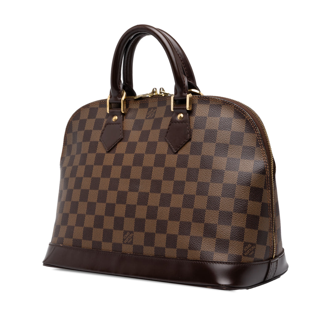 Louis Vuitton Sac à main Alma Damier Ébène PM Marron – vue 2 – GABY PARIS