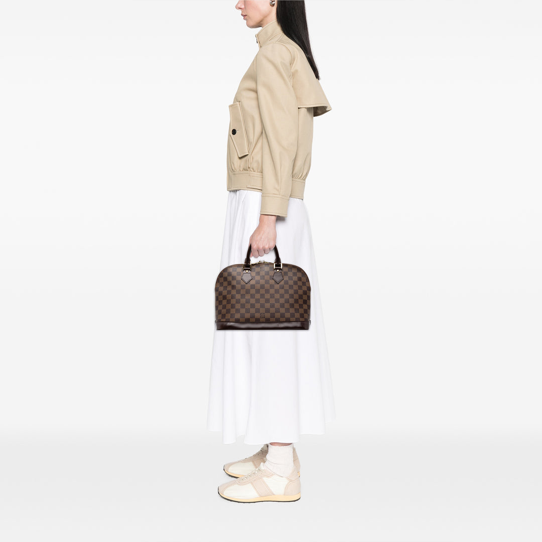 Louis Vuitton Sac à main Alma Damier Ébène PM Marron – vue 6 – GABY PARIS