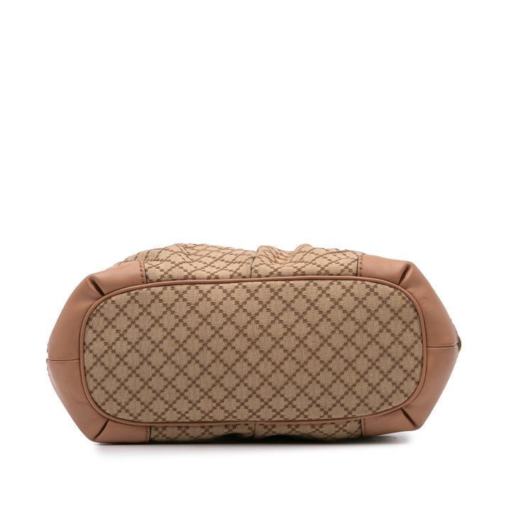 Diamante Canvas Sukey Satchel Brown - Gaby Paris