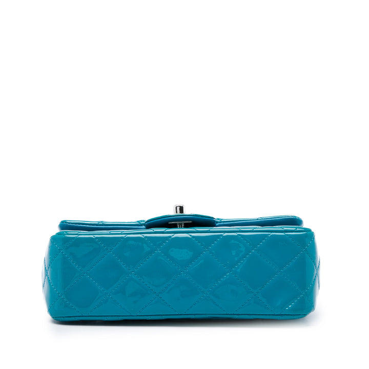 Chanel Sac bandoulière Classic Rectangulaire Rabat simple Mini Bleu – vue 3 – GABY PARIS