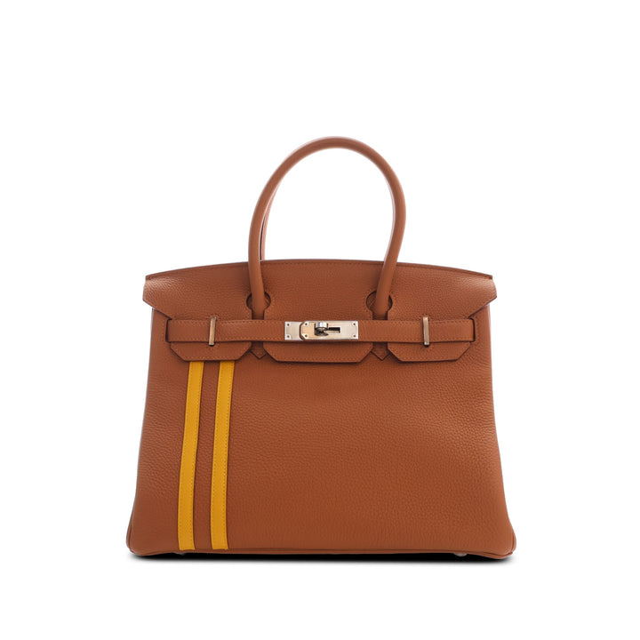 Hermès Sac à main Officier Verso Birkin Retourne 30 Togo Marron – vue principale – GABY PARIS