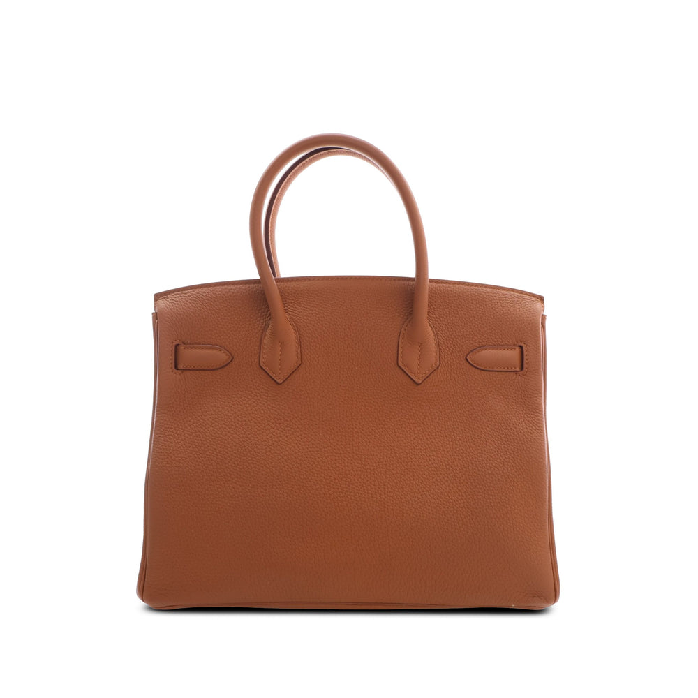 Hermès Sac à main Officier Verso Birkin Retourne 30 Togo Marron – vue 2 – GABY PARIS
